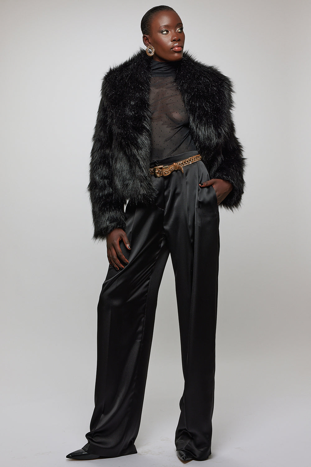 Monica Black Coat