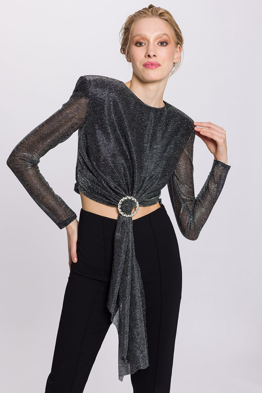 Gloria Silver Blouse