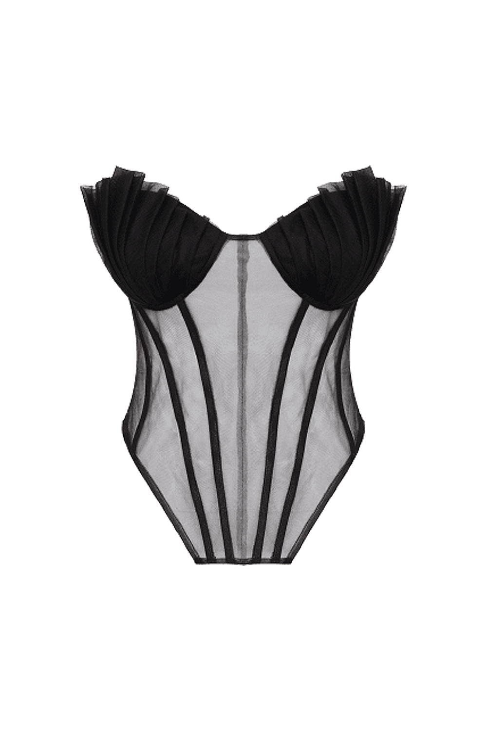 Shell Black Corset