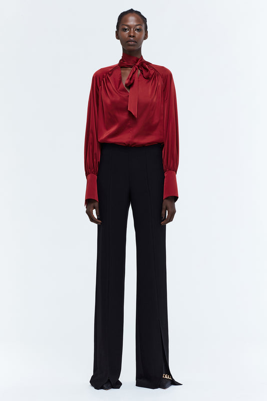 İrina Burgundy Blouse