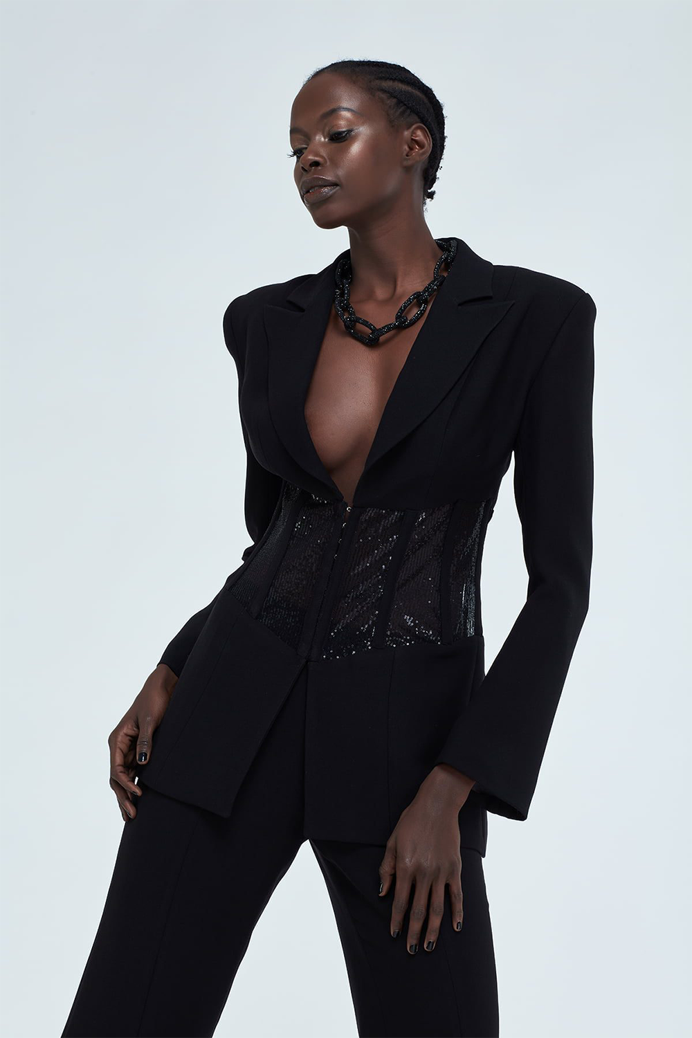 Corset Black Blazer