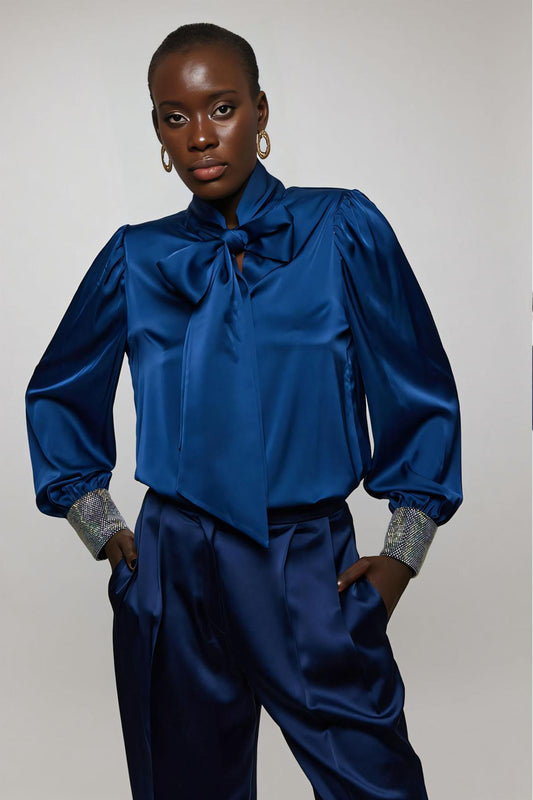 Lucia Navy Blue Blouse