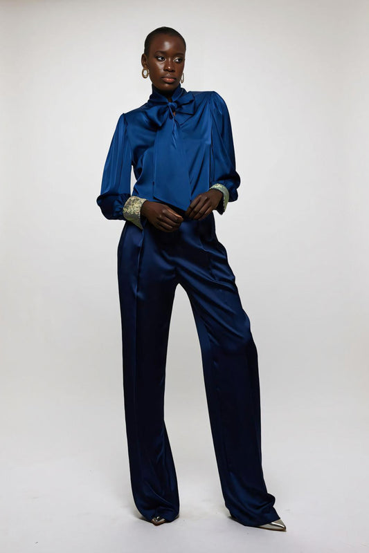 Lucia Navy Blue Blouse